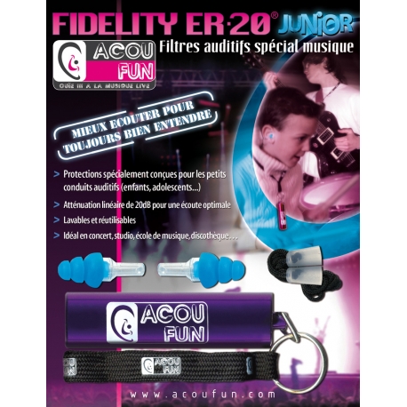 FILTRES ACOUFUN FIDELITY ER20 JUNIOR