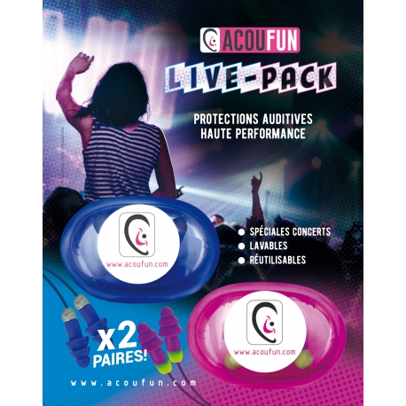 FILTRES ACOUFUN LIVE PACK 2 PAIRES