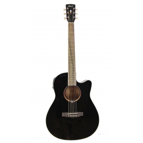 GUITARE CORT MJ-ME DX ACAJOU, NOIR BRILL