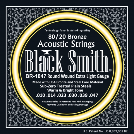 JEU BLACK SMITH ACOUSTIQUE BRONZE 10-47