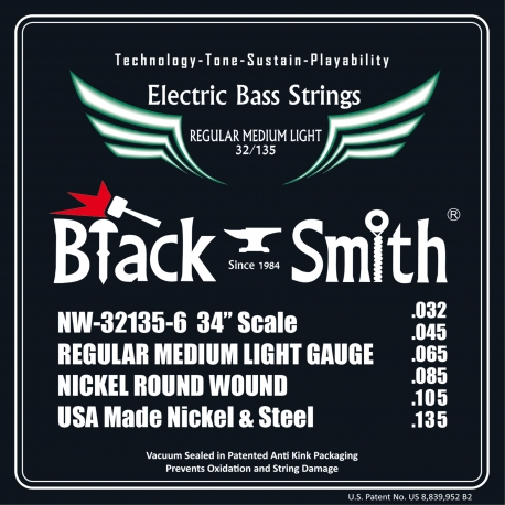 JEU BLACK SMITH BASSE 6 CORDES 32-135 34