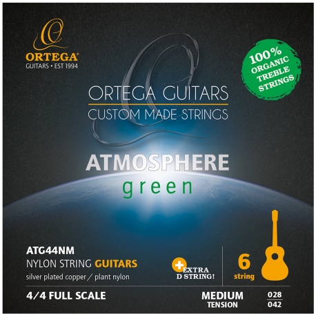 JEU CORDES NYLON ORTEGA GREEN MEDIUM