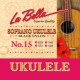 JEU UKULELE SOPRANO LA BELLA BLACK NYLON