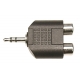 KIRLIN FICHE TRS MALE 1/4" 2X RCA FEM M