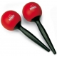 MARACAS NINO PLASTIQUE RONDS ROUGE