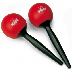 MARACAS NINO PLASTIQUE RONDS ROUGE