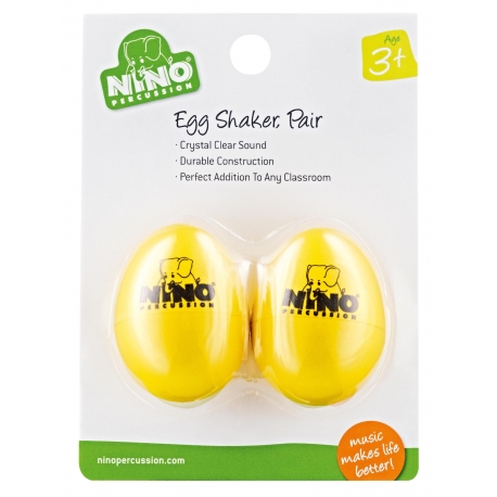 PAIRE OEUF-SHAKER NINO JAUNE
