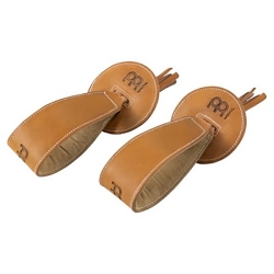 PAIRE POIGNEES CUIR CYMB. MARRON