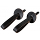 PAIRE POIGNEES CUIR CYMB. NOIRE