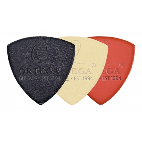 SET DE 3 MEDIATORS UKULELE ORTEGA CUIR