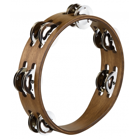 TAMBOURIN BOIS MEINL 8" BRUN CYMB LAITON