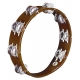 TAMBOURIN MEINL BOIS BRUN 2R CYMB ALU