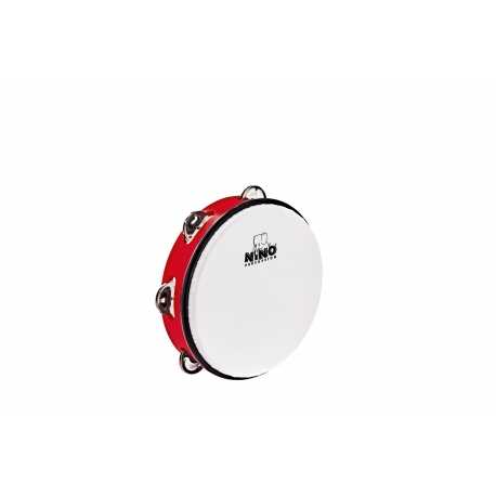 TAMBOURIN NINO ABS 10" +CYMB, ROUGE