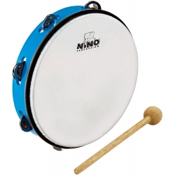 TAMBOURIN NINO ABS 8" + CYMB, BLEU