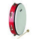 TAMBOURIN NINO ABS 8" +CYMB, ROUGE