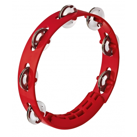 TAMBOURIN NINO ABS 8"/1 RANG ROUGE