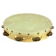 TAMBOURIN PEAU 20 CM CYMBALETTES