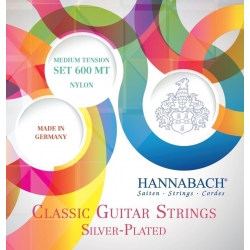 HANNABACH Cordes guitare classique Serie 600 Medium tension Argentée