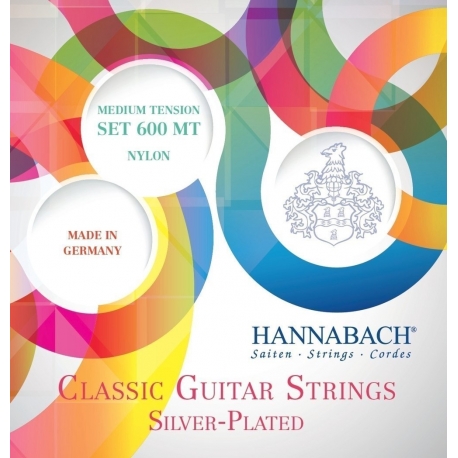 HANNABACH Cordes guitare classique Serie 600 Medium tension Argentée