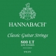HANNABACH Cordes guitare classique Serie 800 Low tension Argentée