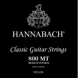 HANNABACH Cordes guitare classique Serie 800 Medium tension Argentée