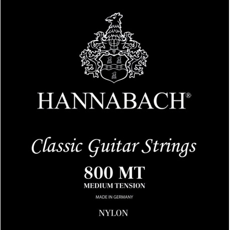HANNABACH Cordes guitare classique Serie 800 Medium tension Argentée