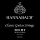 HANNABACH Cordes guitare classique Serie 800 Medium tension Argentée