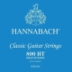 HANNABACH Cordes guitare classique Serie 800 Tension forte Argentée
