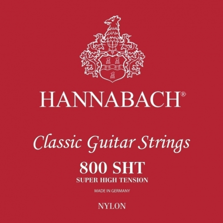 HANNABACH Cordes guitare classique Serie 800 Super High Tension Argentée
