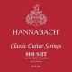 HANNABACH Cordes guitare classique Serie 800 Super High Tension Argentée