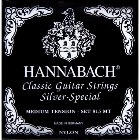 HANNABACH Cordes guitare classique Serie 815 Medium tension Silver Special