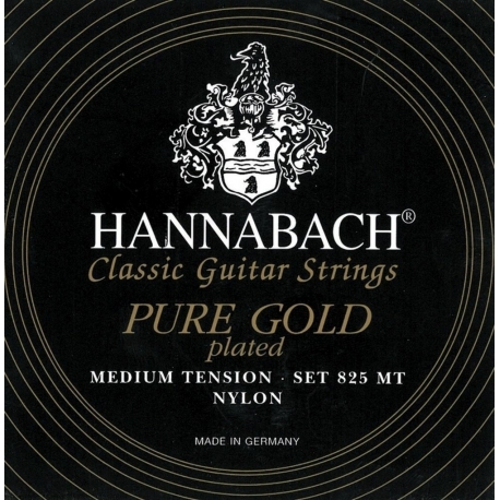 HANNABACH Cordes guitare classique Serie 825 Medium tension Special Gold
