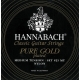 HANNABACH Cordes guitare classique Serie 825 Medium tension Special Gold