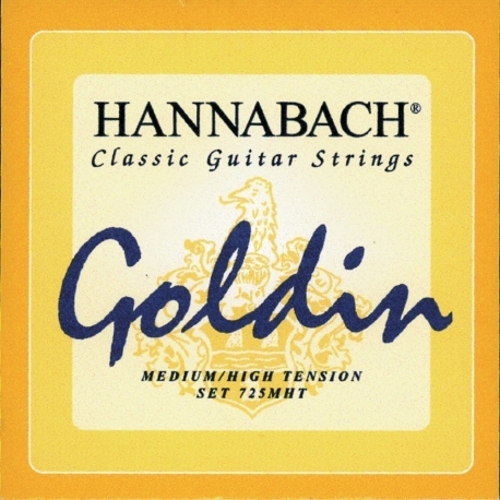HANNABACH Cordes guitare classique Serie 725 Medium/High Tension Goldin