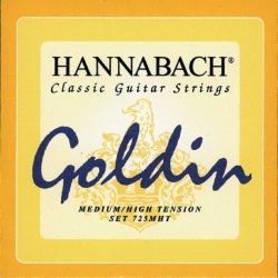 HANNABACH Cordes guitare classique Serie 725 Medium/High Tension Goldin