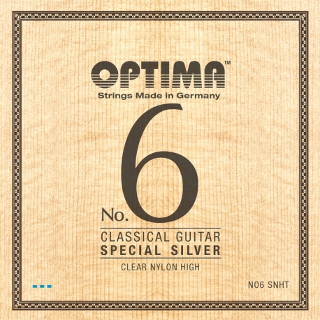 OPTIMA Cordes guitare classique No. 6 Special Silver, Argent spécial
