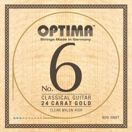 OPTIMA Cordes guitare classique N°6 or 24 carats