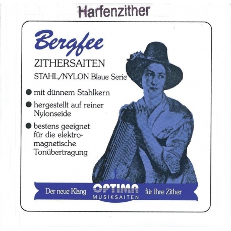 OPTIMA Cordes cithare Harpe/cithare résonance à air nylon bleu 1331