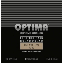 OPTIMA Corde basse électrique Chrome Strings Round Wound Long Scale