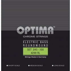 OPTIMA Corde basse électrique Chrome Strings. Round Wound Medium Scale