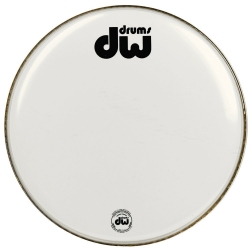 DRUM WORKSHOP Peau de Grosse caisse Blanc Sablé