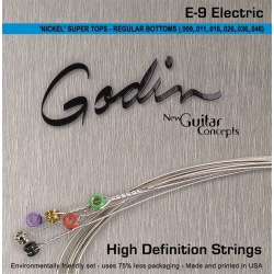 Cordes electriques Nickel (.009, .011, .016, .026, .036, .046) Boite de 10