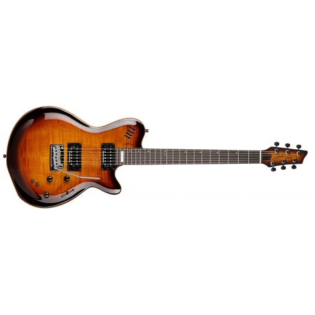 LGXT-SA Cognac Burst Flame AA avec housse