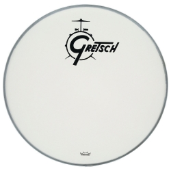 GRETSCH Peau de grosse caisse Ambassador white coated