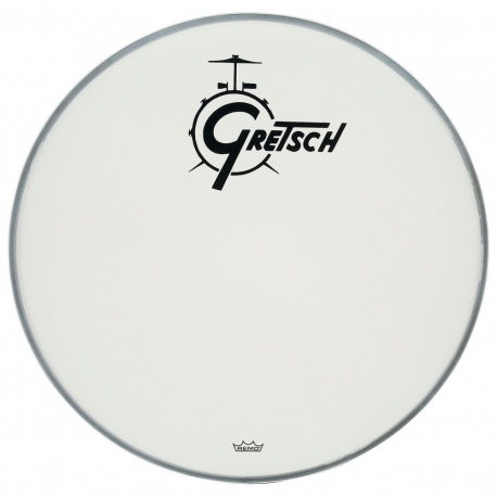GRETSCH Peau de grosse caisse Ambassador white coated