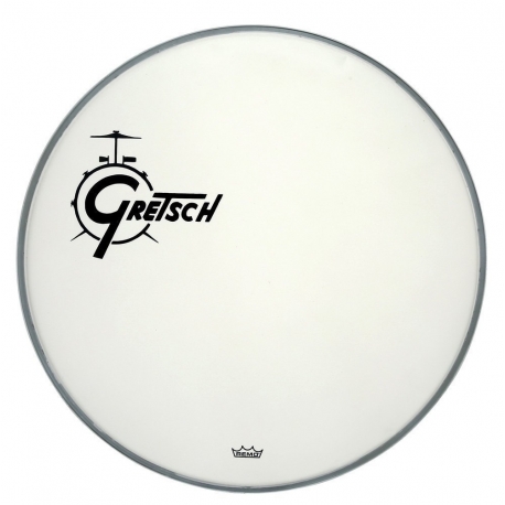 GRETSCH Peau de grosse caisse Ambassador white coated