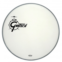 GRETSCH Peau de grosse caisse Ambassador white coated
