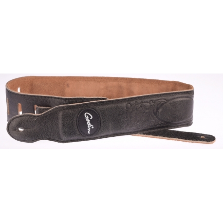 Sangle Grey Western Cuir noir GS-103VBK