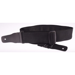 Sangle Black Denim logo argent