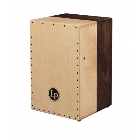 LATIN PERCUSSION Cajon Americana 2- Voice Wire Solid Black Walnut & Solid Hard Maple